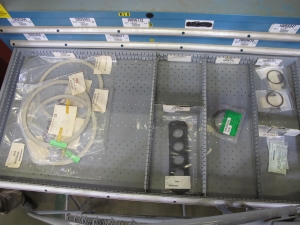 LISTA HEAVY DUTY 9-DRAWER PARTS CABINET W/ CONTENTS (W-50) LOADING & HANDLING FEE $25-